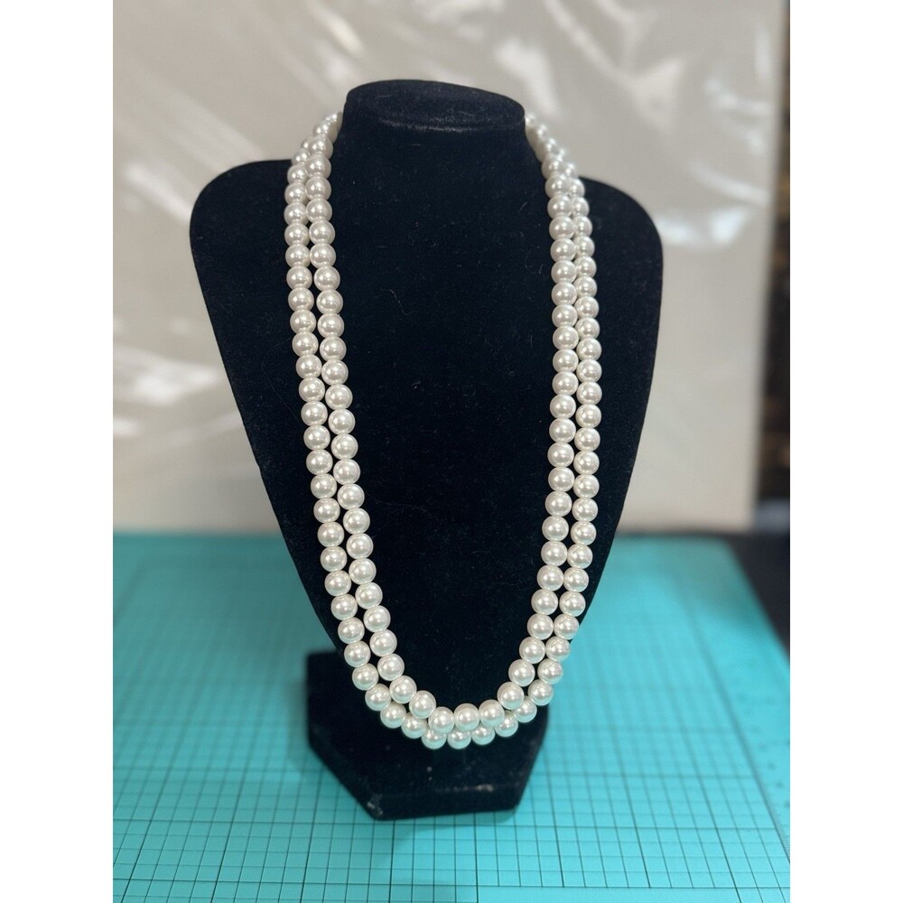 Christina Collections Faux Pearl Multi Strand Necklace